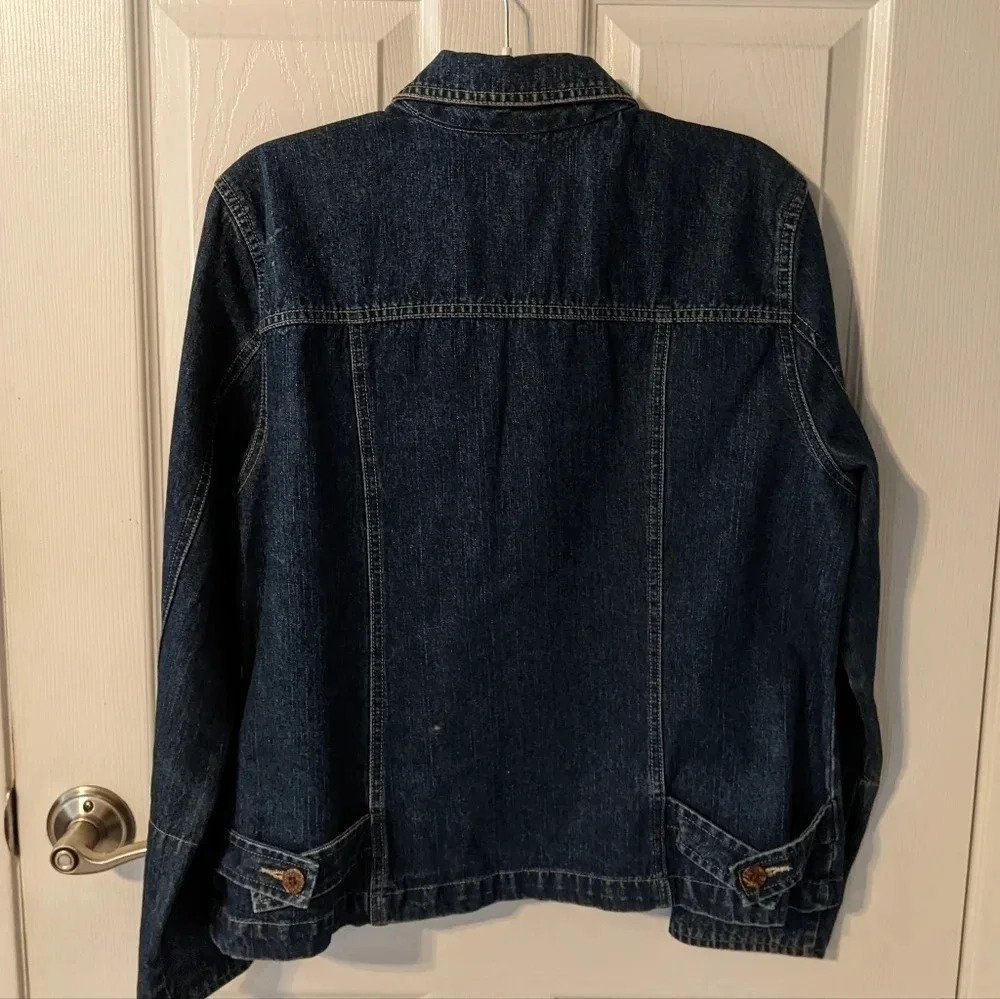 Caribbean Joe 100% Cotton Jean Jacket Size P Large - Picture 6 of 12